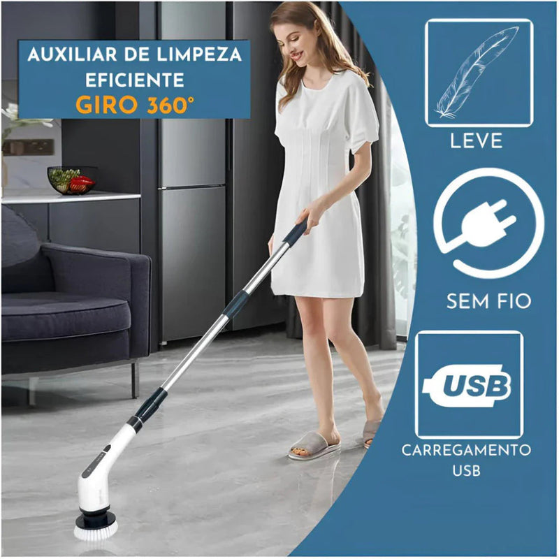 MegaClean© Esfregão Elétrico 9 em 1 Novas Compras